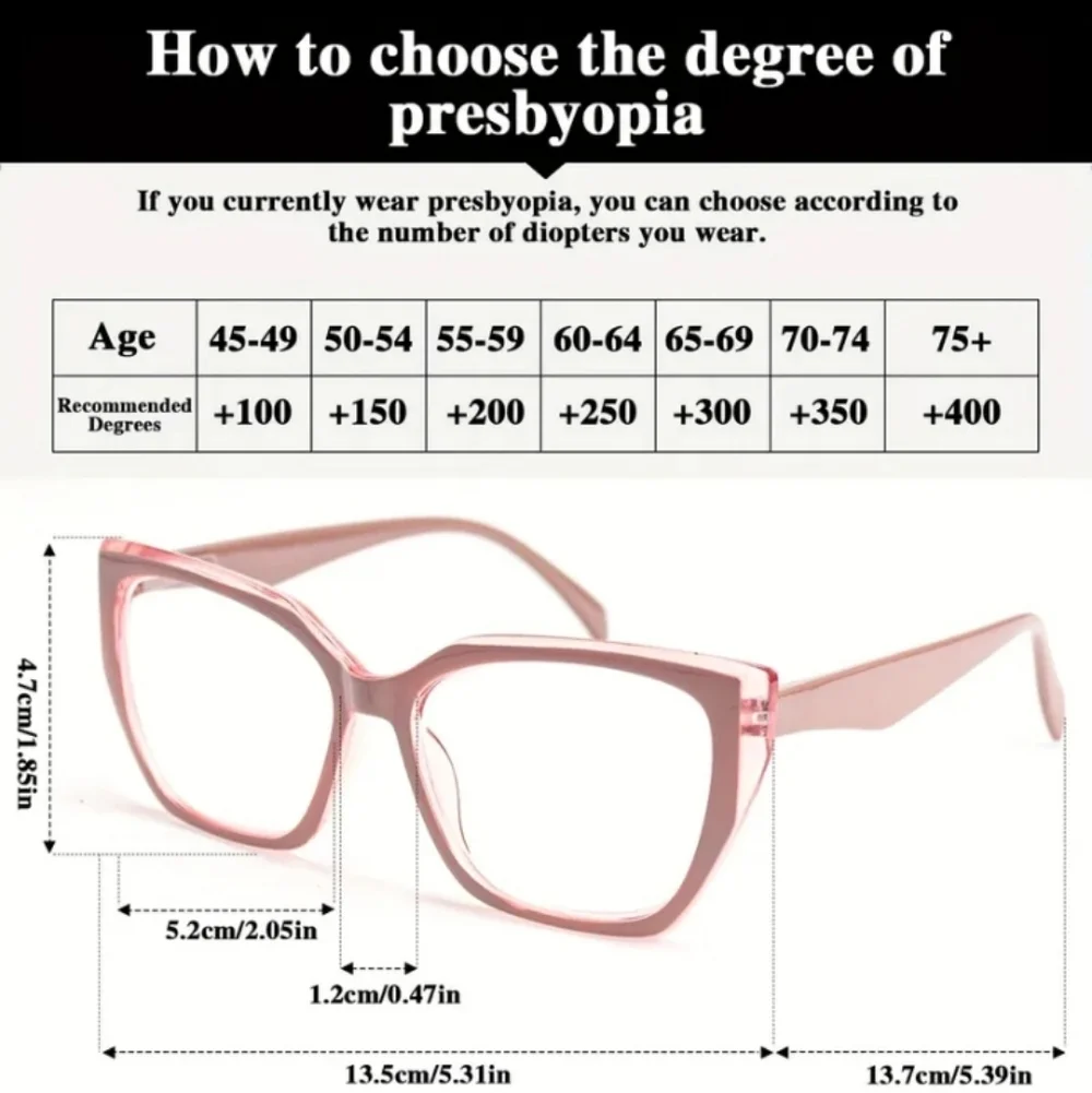 +2.50 Chic Blush Pink Retro Style Reading Glasses